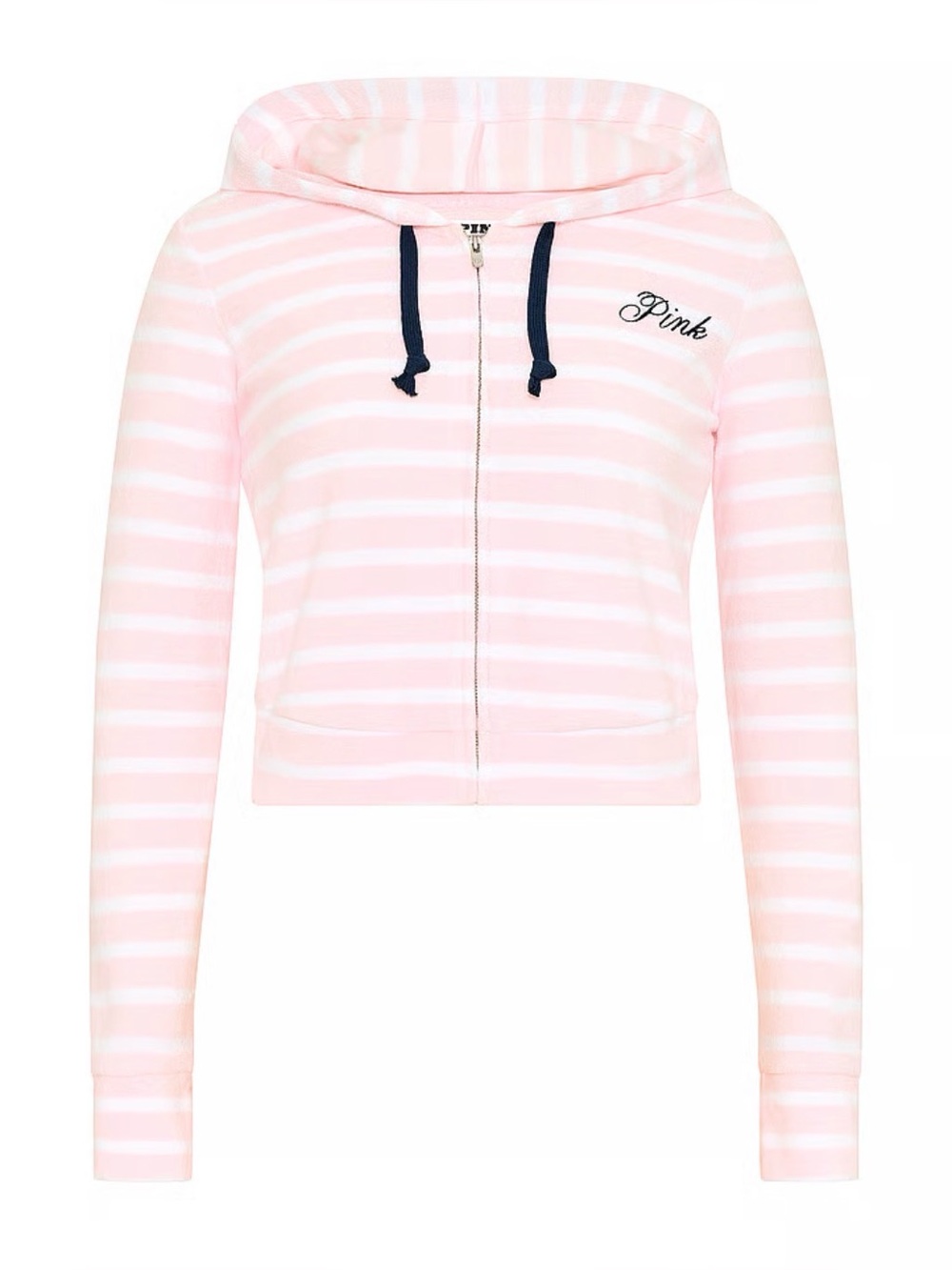 PINK Victoria Secret Terry Stripe Hoodie